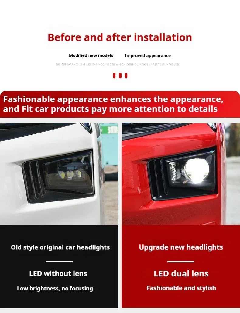 Фары передние LED с ходовыми огнями для Ford Mondeo (2022-2023), комплект, комплект, FT Carlight Carlight — фото 6