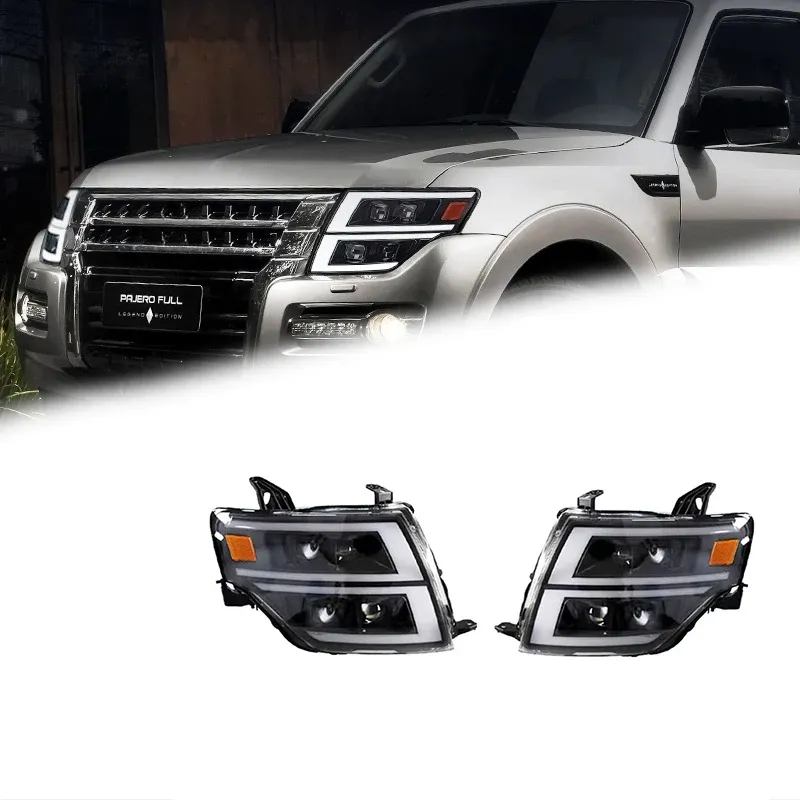 Фары передние LED с ходовыми огнями для Mitsubishi Pajero V93/V97 (2009-2021), комплект, комплект, FT Carlight Carlight — фото 1
