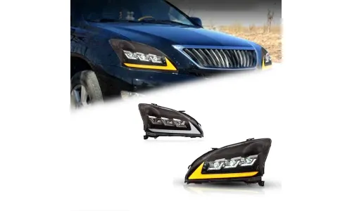 Фары передние LED с ходовыми огнями для Lexus RX300/RX350 (2003-2008), комплект, комплект, FT Carlight Carlight — фото 1