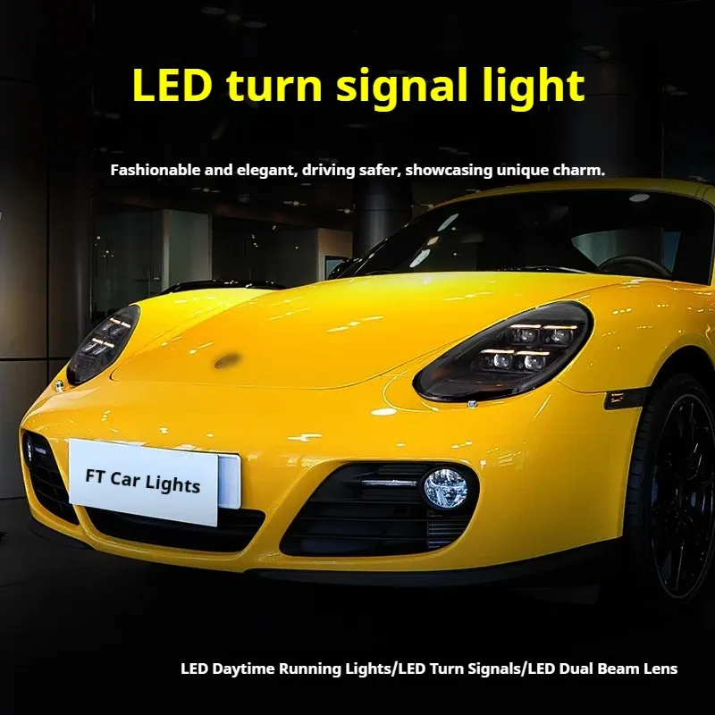 Фары передние LED с ходовыми огнями для Porsche Cayman 987 (2009-2012), комплект, комплект, FT Carlight Carlight — фото 4