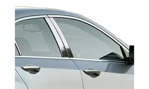 Накладки стоек дверей из нержавеющей стали 4 шт отделка окон QAA для Acura TSX 2009-2014 — фото 1