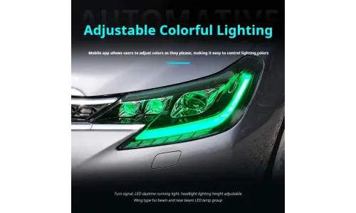 Фары передние LED с ходовыми огнями RGB для Toyota Mark X (2013-2017), комплект, комплект, FT Carlight Carlight — фото 3