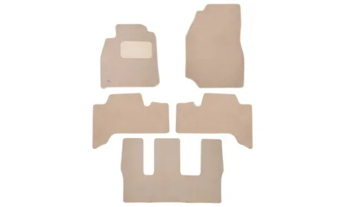 Коврики в салон Klever Premium TOYOTA Land Cruiser 100 АКПП 1998-2002, 2002-2005, 2005-2007, внедорожник , 5 шт. (текстиль, бежевые) / Тойота Ленд крузер — фото 1