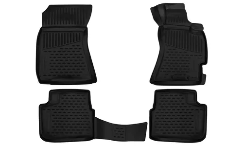 Коврики 3D в салон SUBARU Forester 3 (SH) AK, MK, 4WD, 2007-2012, правый руль, 4 шт. (полиуретан) / Субару Форестер — фото 1