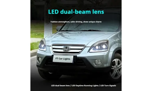 Фары передние LED с ходовыми огнями для Honda CR-V (2005-2006), комплект, комплект, FT Carlight Carlight — фото 4