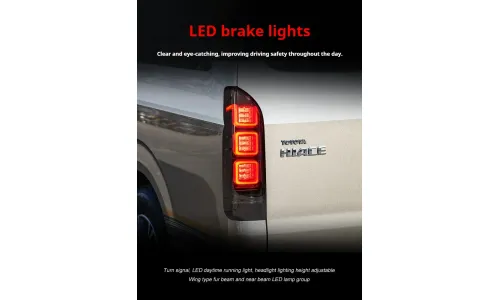 Задние LED-фонари динамический поворотник для Toyota Hiace (2005-2018), комплект, комплект, FT Carlight Carlight — фото 5