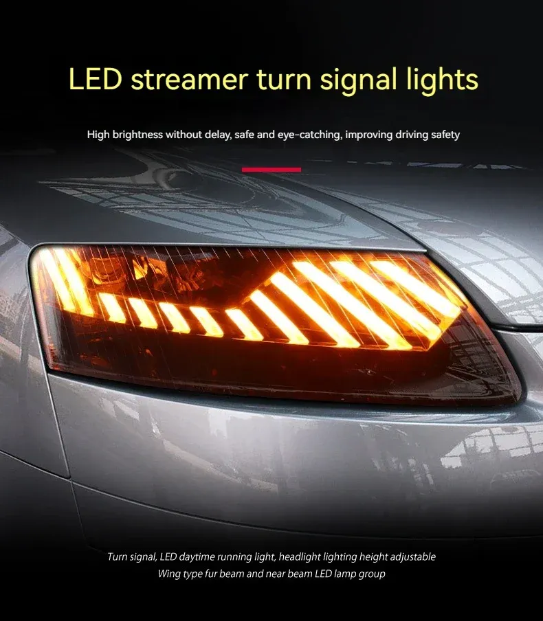 Фары передние LED с ходовыми огнями для Audi A6 (2005-2011), комплект, комплект, FT Carlight Carlight — фото 3