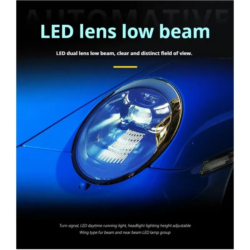 Фары передние LED с ходовыми огнями для Porsche 911 997 (2005-2012), комплект, комплект, FT Carlight Carlight — фото 4
