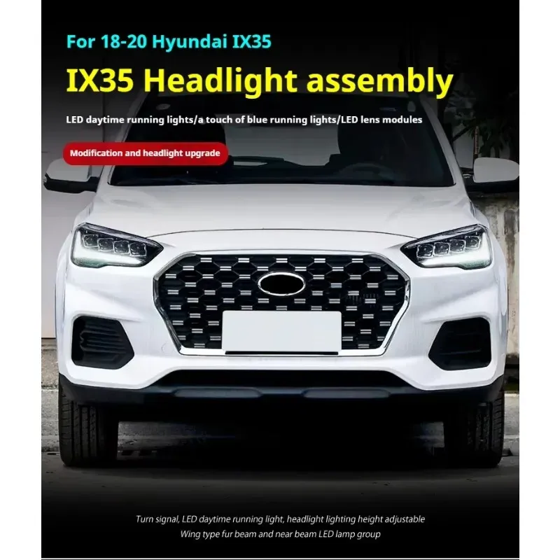 Фары передние LED с ходовыми огнями для Hyundai IX35 (2018-2020), комплект, комплект, FT Carlight Carlight — фото 5