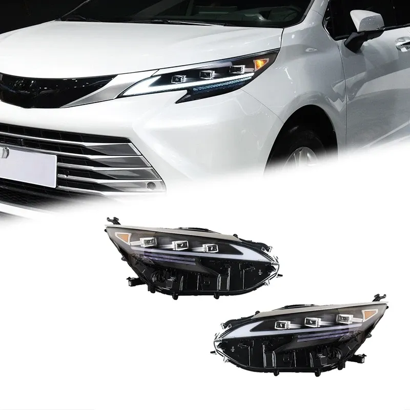 Фары передние LED с ходовыми огнями для Toyota Sienna (2021-2023), комплект, комплект, FT Carlight Carlight — фото 1