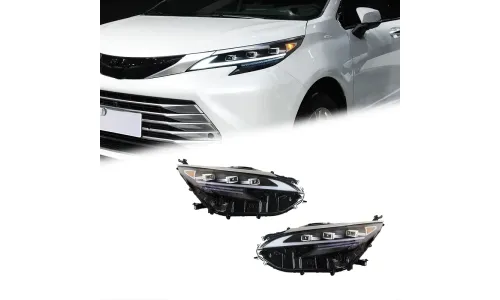 Фары передние LED с ходовыми огнями для Toyota Sienna (2021-2023), комплект, комплект, FT Carlight Carlight — фото 1
