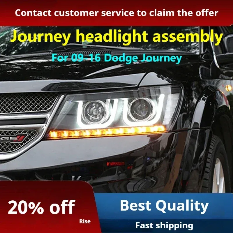 Фары передние LED с ходовыми огнями для Dodge Journey/Freemont (2009-2016), комплект, комплект, FT Carlight Carlight — фото 2