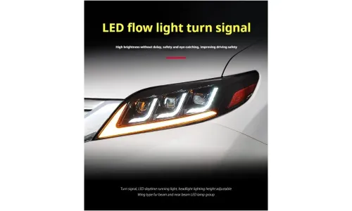 Фары передние LED с ходовыми огнями для Toyota Sienna (2011-2020), комплект, комплект, FT Carlight Carlight — фото 4