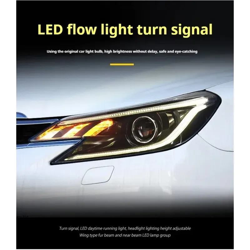 Фары передние LED с ходовыми огнями для Toyota Mark X (2013-2017), комплект, комплект, FT Carlight Carlight — фото 3