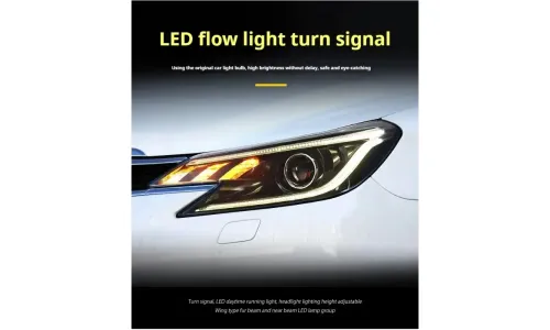 Фары передние LED с ходовыми огнями для Toyota Mark X (2013-2017), комплект, комплект, FT Carlight Carlight — фото 3