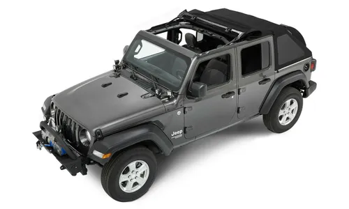 Крыша Jeep Wrangler JL 4D, мягкая, складная, материал Black Twill, Bestop — фото 4