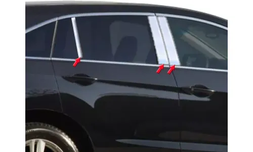 Накладки стоек дверей из нержавеющей стали 6 шт отделка окон QAA для Acura RDX 2013-2018 — фото 1