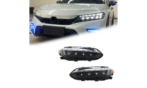 Фары передние LED с ходовыми огнями для Honda Civic 11 (2022-2025), комплект, FT Carlight — фото 1