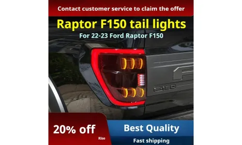 Задние LED-фонари Full LED динамический поворотник для Ford Raptor F-150 (2022-2023), комплект, комплект, FT Carlight Carlight — фото 2