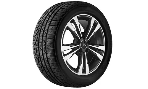 Диск колесный R18 Mercedes C-class W205, S205, C205, A205 , черный, 5 сдвоенных спиц, оригинал — фото 2