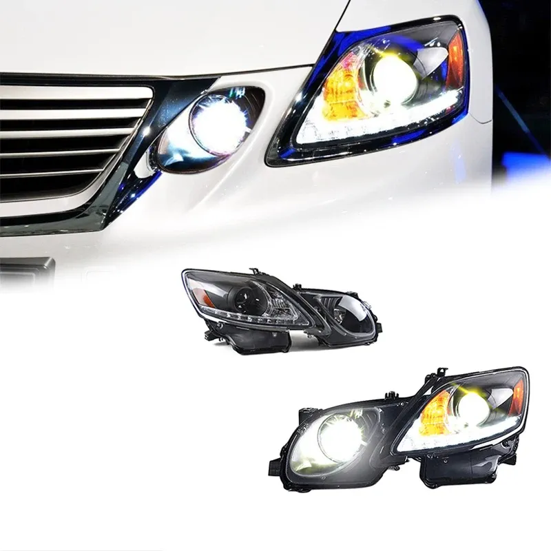 Фары передние LED с ходовыми огнями для Lexus GS (2004-2012), комплект, комплект, FT Carlight Carlight — фото 1