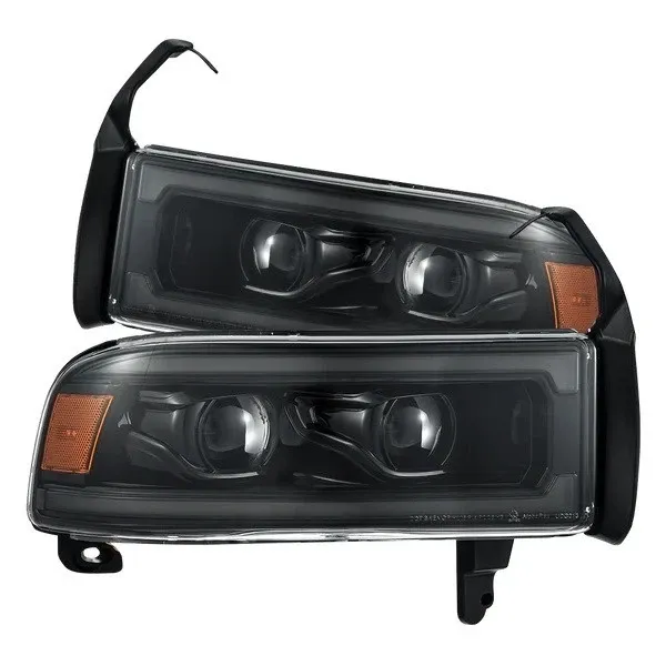 Фары проекторные светодиодные Alpha-Black LUXX для Dodge Ram 1500 1999–2001, AlphaRex — фото 1