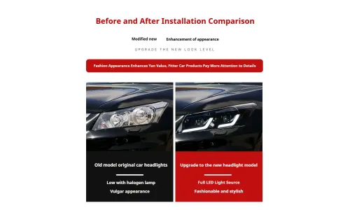 Фары передние LED с ходовыми огнями для Honda Accord 8 (2008-2013), комплект, комплект, FT Carlight Carlight — фото 7
