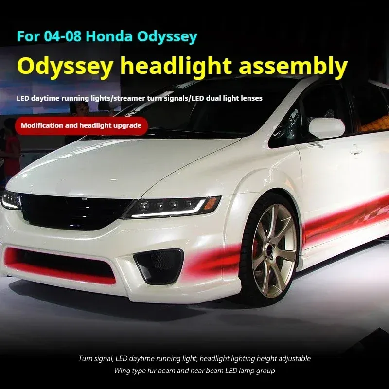 Фары передние LED с ходовыми огнями для Honda Odyssey (2004-2008), комплект, FT Carlight — фото 5