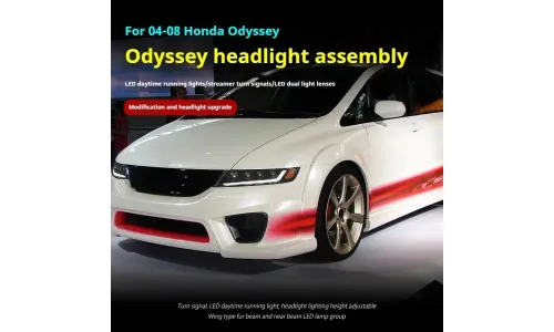 Фары передние LED с ходовыми огнями для Honda Odyssey (2004-2008), комплект, FT Carlight — фото 5