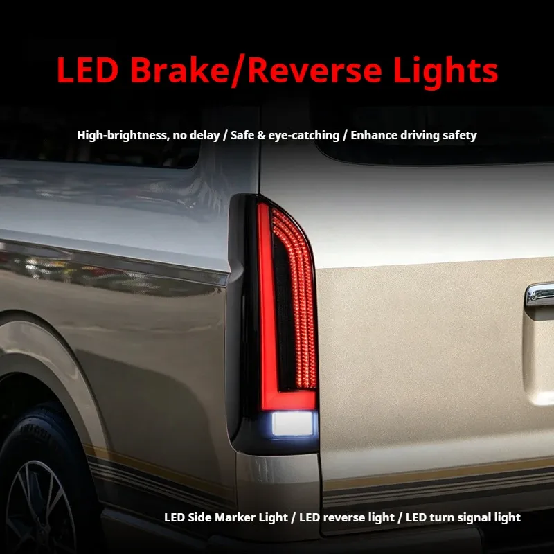 Задние LED-фонари динамический сигнал поворота для Toyota Hiace (2005-2018), комплект, комплект, FT Carlight Carlight — фото 3