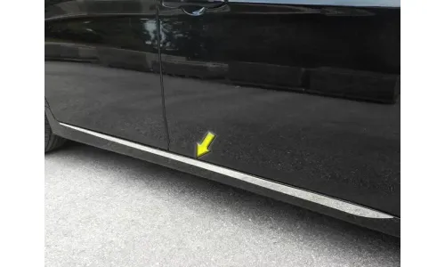 Нижние акценты боковой двери кузова нержавеющая сталь хром 2 шт для Toyota Avalon 2019-2021 — фото 1