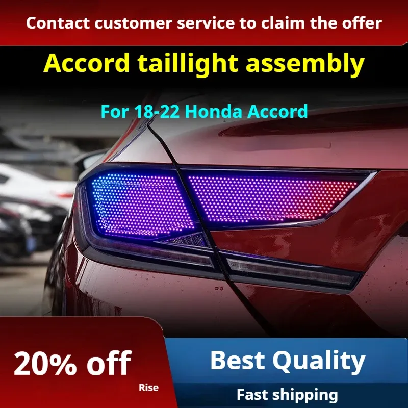 Задние LED-фонари RGB динамический поворотник для Honda Accord 10 (2018-2022), комплект, комплект, FT Carlight Carlight — фото 2