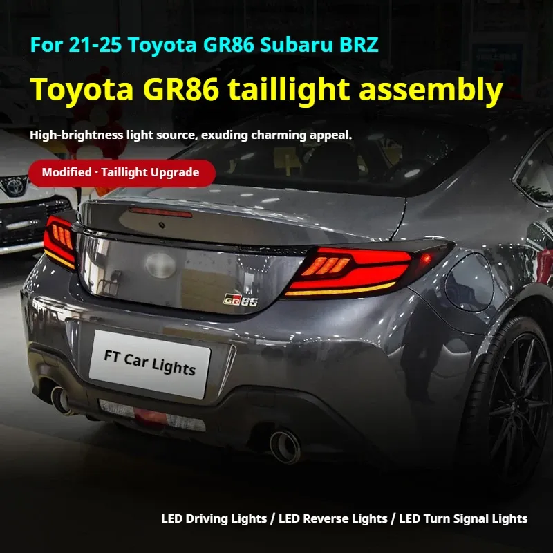 Задние LED-фонари динамический поворотник для Toyota GR86 / Subaru BRZ (2021-2025), комплект, FT Carlight — фото 5