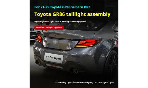 Задние LED-фонари динамический поворотник для Toyota GR86 / Subaru BRZ (2021-2025), комплект, FT Carlight — фото 5