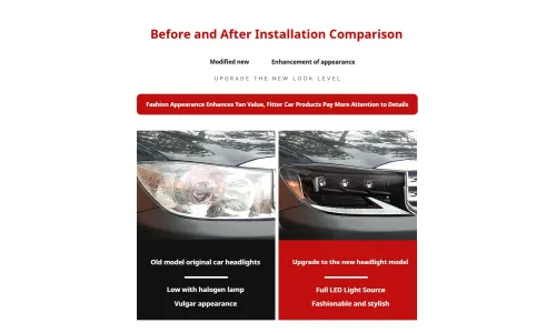 Фары передние LED с ходовыми огнями для Toyota Fortuner (2008-2011), комплект, комплект, FT Carlight Carlight — фото 7