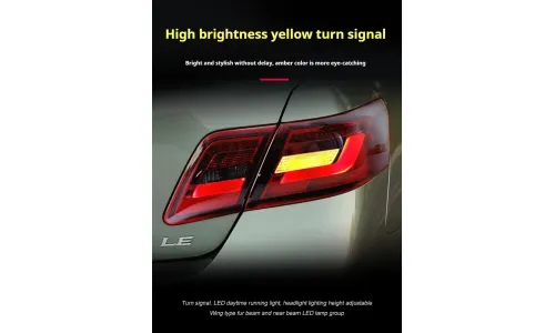 Задние LED-фонари динамический поворотник для Toyota Camry (2007-2011), комплект, комплект, FT Carlight Carlight — фото 4