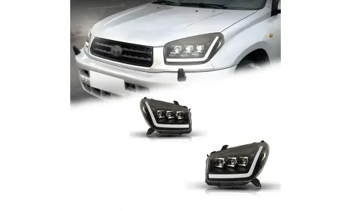 Фары передние LED с ходовыми огнями для Toyota RAV4 (2001-2004), комплект, комплект, FT Carlight Carlight — фото 1