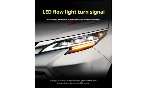 Фары передние LED с ходовыми огнями для Toyota Sienna (2021-2023), комплект, комплект, FT Carlight Carlight — фото 3
