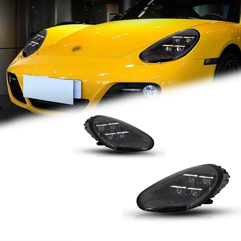 Фары передние LED с ходовыми огнями для Porsche Cayman 987 (2009-2012), комплект, комплект, FT Carlight Carlight — фото 1