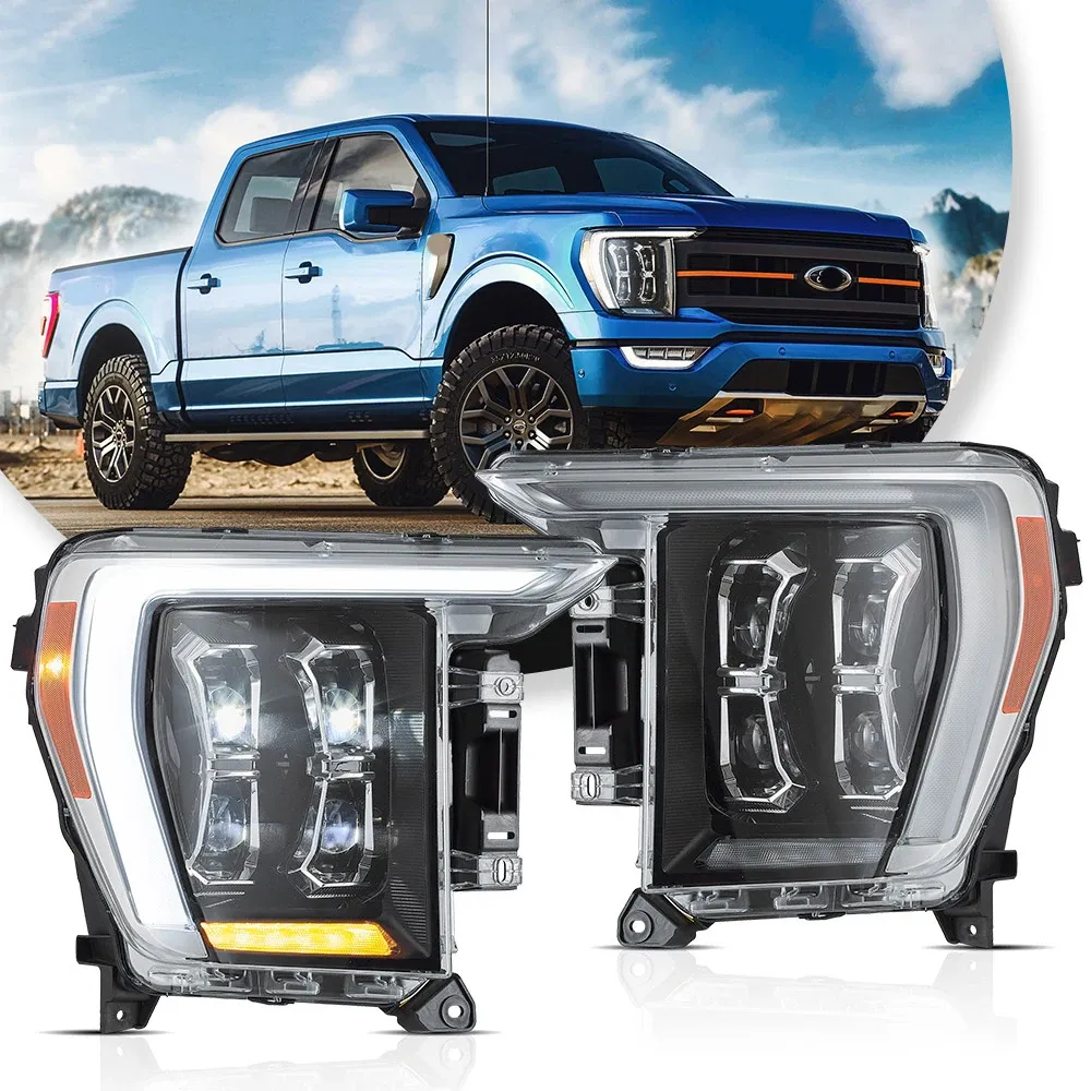 Фары VLAND Full LED матричные улучшенная яркость для Ford F-150 14-го поколения (2021-2023) — фото 2