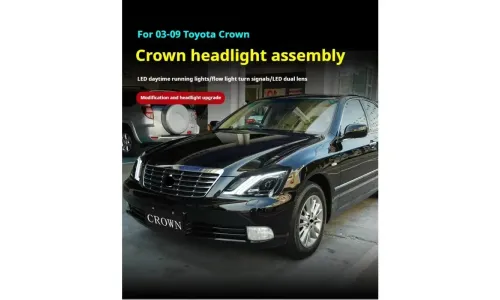Фары передние LED с ходовыми огнями для Toyota Crown (2003-2009), комплект, FT Carlight — фото 4