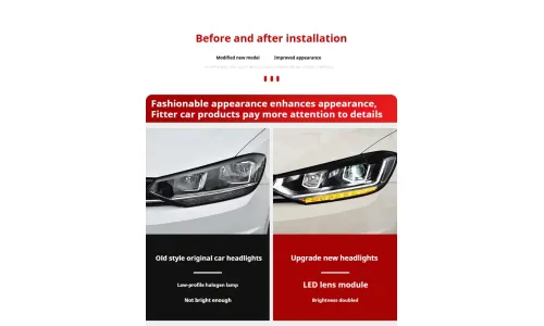 Фары передние LED с ходовыми огнями для VW Touran L (2016-2020), комплект, комплект, FT Carlight Carlight — фото 7