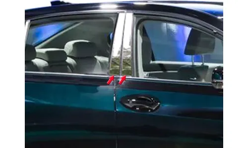 Накладки стоек дверей из нержавеющей стали 4 шт отделка окон QAA для Acura RLX 2014-2020 — фото 1