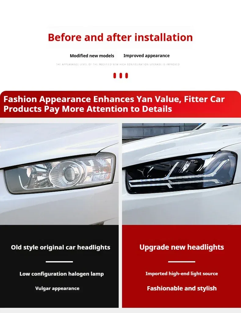 Фары Full LED проектор ДХО для Chevrolet Captiva (2011-2018), комплект, комплект, FT Carlight Carlight — фото 7