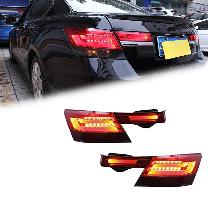 Задние LED-фонари динамический поворотник для Honda Accord 8 (2008-2013), комплект, комплект, FT Carlight Carlight — фото 2