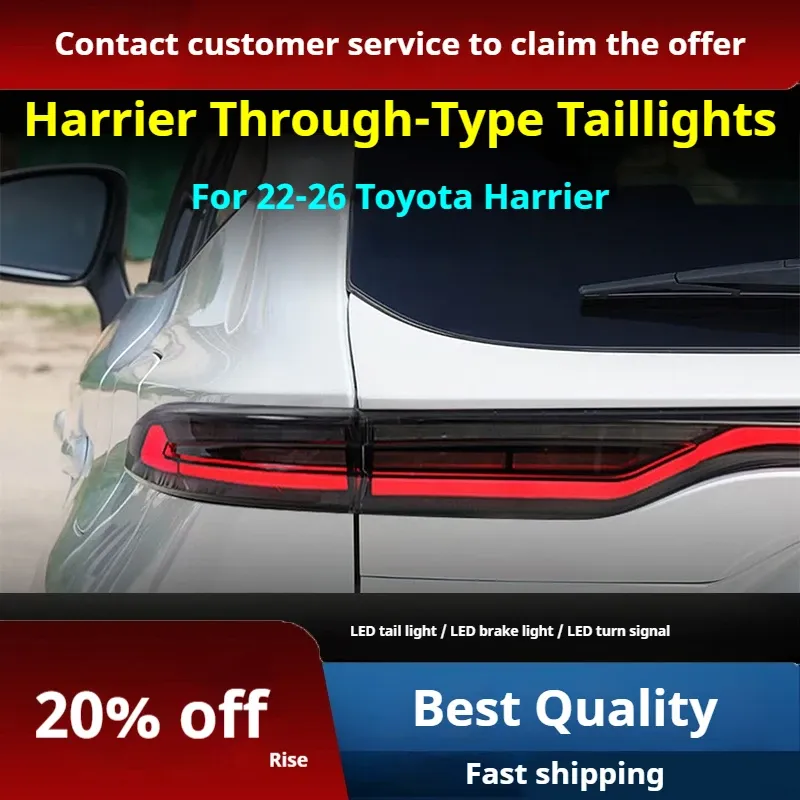 Задние LED-фонари динамический поворотник сквозные для Toyota Harrier (2022-2026), комплект, комплект, FT Carlight Carlight — фото 2