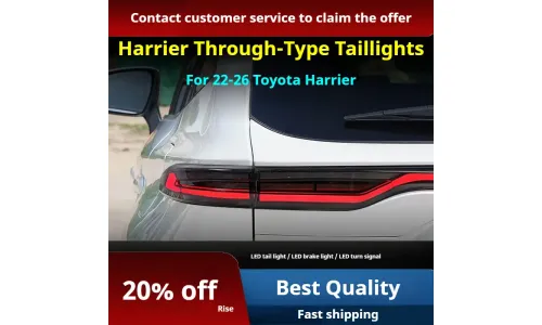 Задние LED-фонари динамический поворотник сквозные для Toyota Harrier (2022-2026), комплект, комплект, FT Carlight Carlight — фото 2