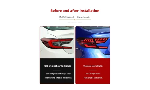 Задние LED-фонари динамический поворотник для Honda Accord 10-го поколения (2018-2022), комплект, комплект, FT Carlight Carlight — фото 7
