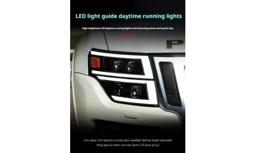 Фары передние LED с ходовыми огнями для Mitsubishi Pajero V93/V97 (2009-2021), комплект, комплект, FT Carlight Carlight — фото 3