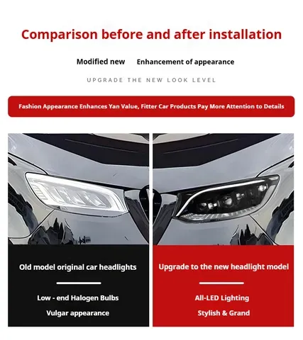 Фары передние LED с ходовыми огнями для Mercedes Sprinter W907 (2019-2026), комплект, комплект, FT Carlight Carlight — фото 7